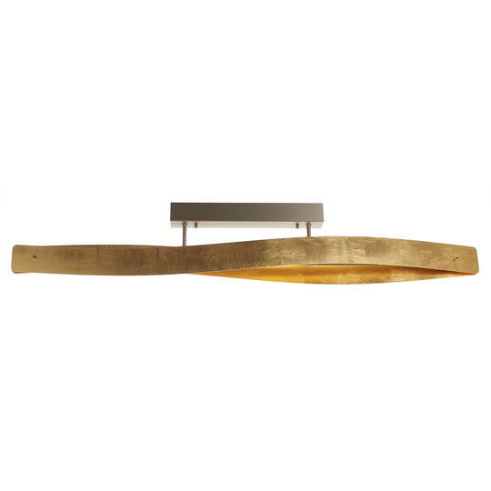 Eleganta LED-taklampan med bladguldsfinish