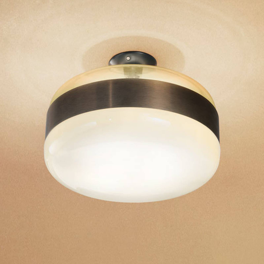Taklampa Futura av Muranoglas, brons