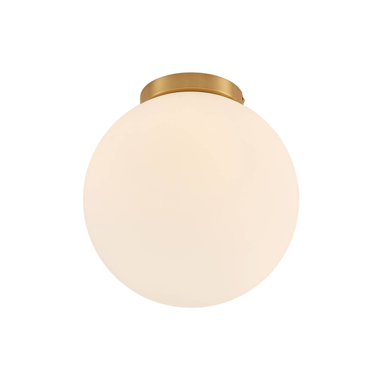Lindby Meriala taklampa mässing, glas Ø 30 cm