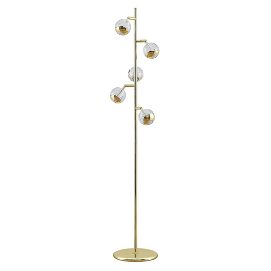 Lucande Kilio LED-golvlampa, dimbar, i guld