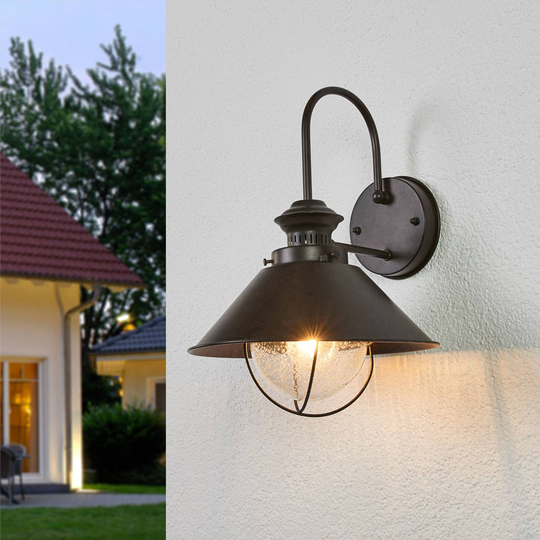 Charmig vägglampa för utomhusbruk Nautica, 26 cm