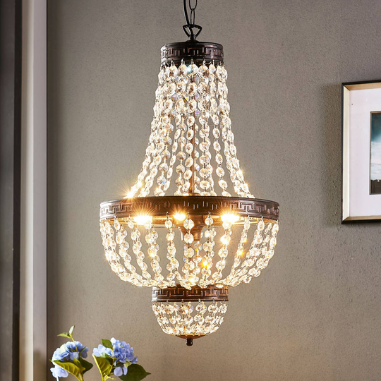 Fascinerande taklampa Jorve med kristall