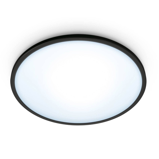 WiZ Super Slim LED-taklampa, 14 W, svart