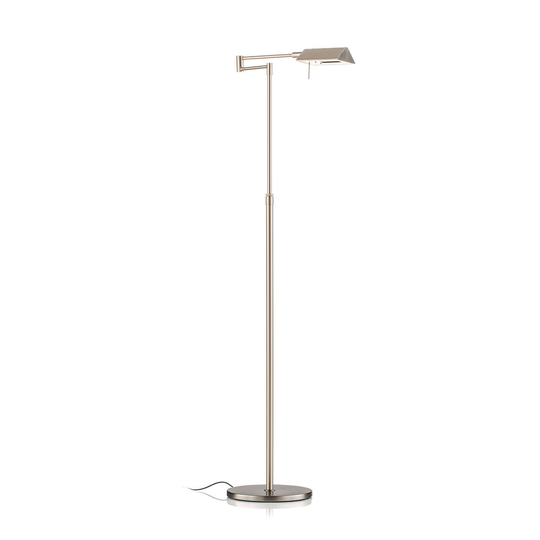 Danuta justerbar LED-golvlampa, matt nickel