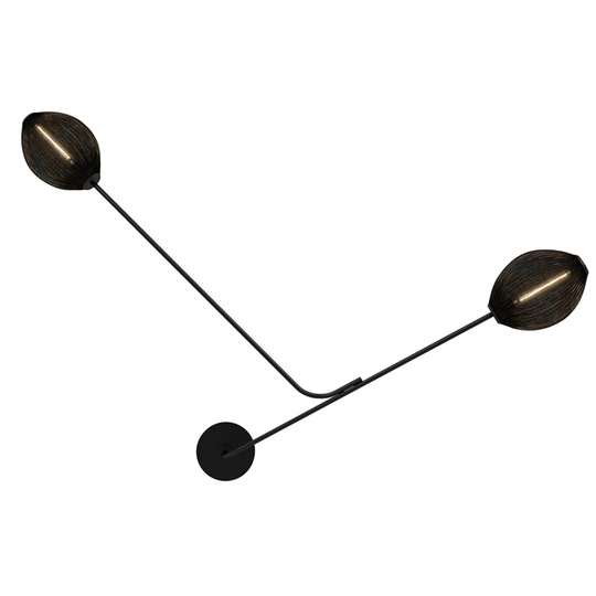 GUBI Satellit Vägglampa Fastkopplad Svart Semimatt