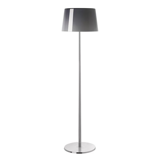 Foscarini Limiere XXL Golvlampa Aluminium & Grå m. Dimmer