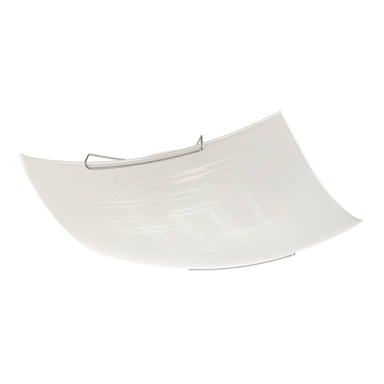 Taklampa Scratch av glas, 40 x 40 cm