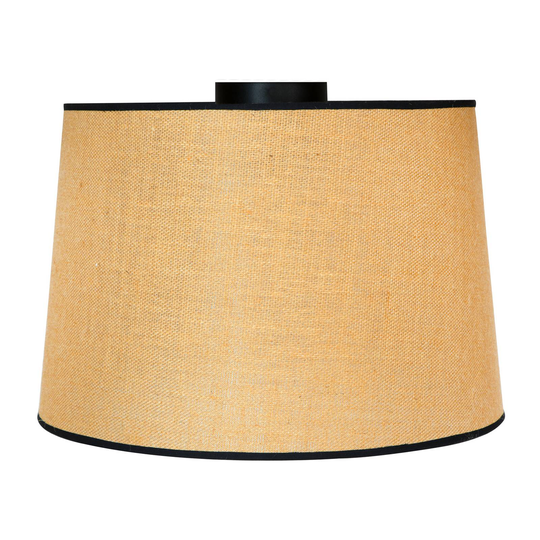 Taklampa Jute&black, naturbrun, Ø40 cm