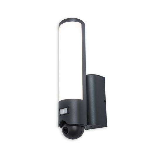 Eco-Light Elara LED-utomhusvägglampa svart kamera