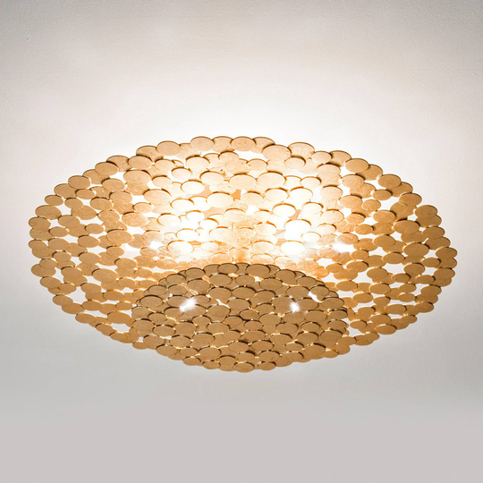 Vacker taklampa Tresor 60 cm, guld