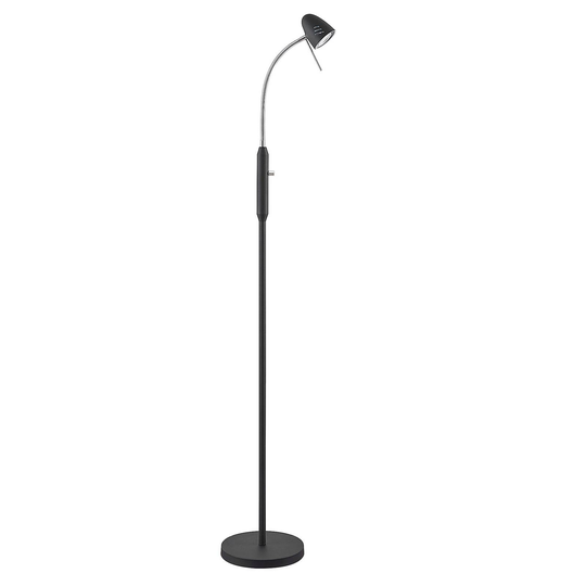 Lindby Shreena golvlampa av stål, svart, 1 lampa