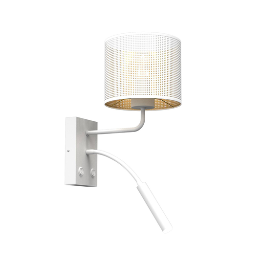 Vägglampa Jovin 1 lampa med spot vit/guld