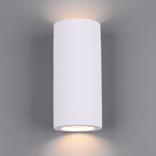 Vägglampa Zazou av gips, 2 lampor