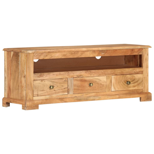 Tv-bänk massivt akaciaträ 110x30x40 cm brun
