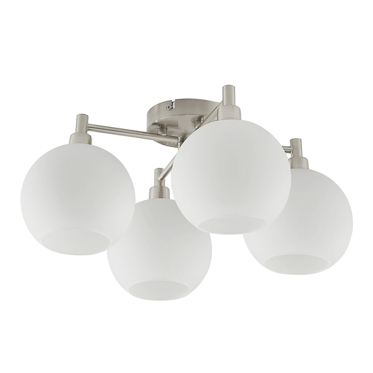 Lindby Jemissa taklampa, 4 lampor, opal