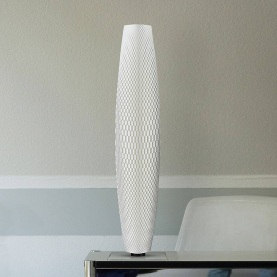 LED-golvlampa Flätverk rent vit 75 cm