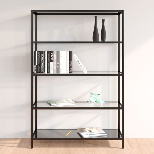 Konsolbord svart och transparent 100x36x168 cm härdat glas