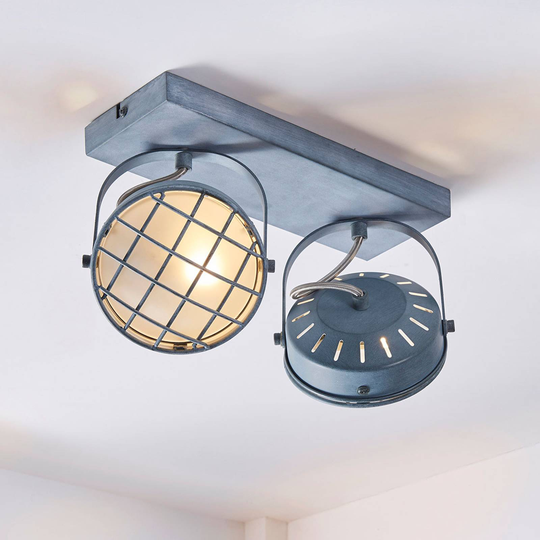 LED-taklampa Tamin, rökgrå, 2 ljuskällor