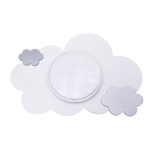 LED-vägglampa Moln Starlight, silver