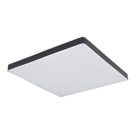 LED-taklampa Raina i kantig form, svart