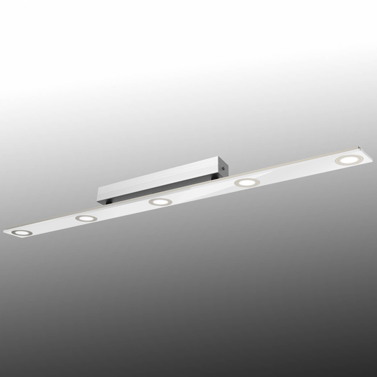 Avlång LED-taklampa Pano, vit
