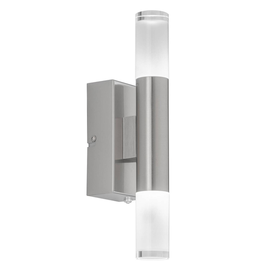 LED-vägglampa Nyra up/down, nickel, dimbar, CCT