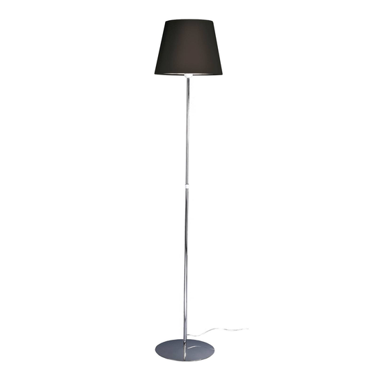 Aluminor Store golvlampa, krom/svart