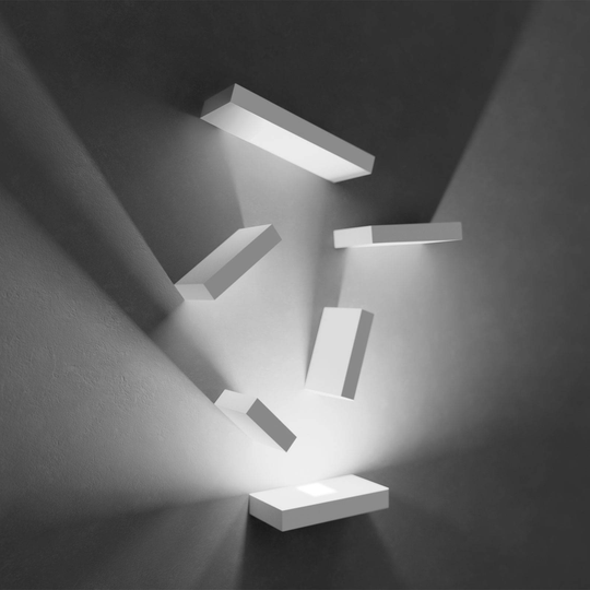 Vibia Set LED-vägglampa stor, 6 delar mink matt