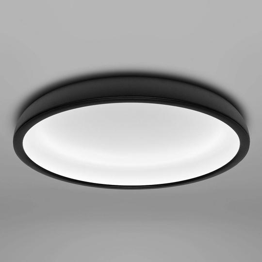 LED-taklampa Reflexio, Ø 46 cm, svart