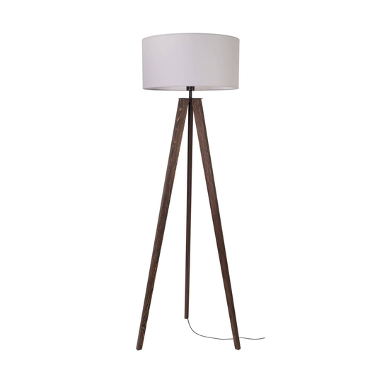 Golvlampa Maira, trebent, nusträd, grå