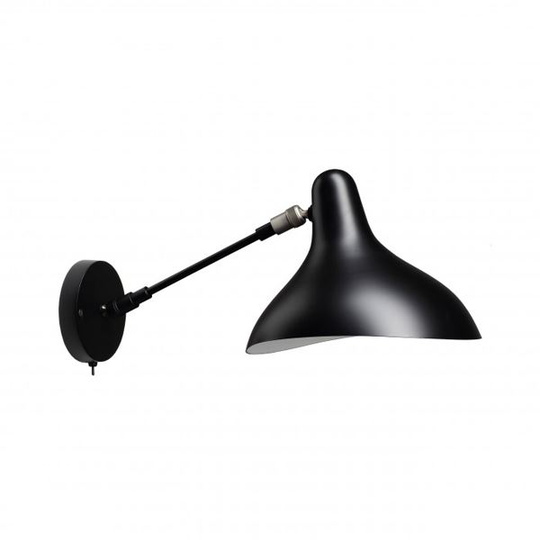 Schottlander Mantis BS5 SW Svart Vägglampa med Strömbrytare