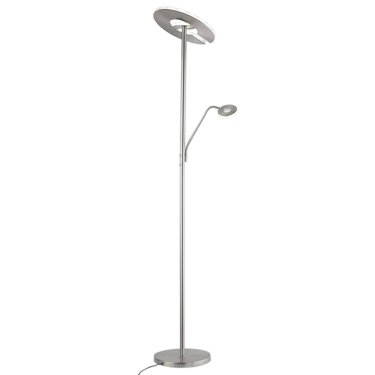 LED-uplight-golvlampa Dent, läslampa, CCT nickel