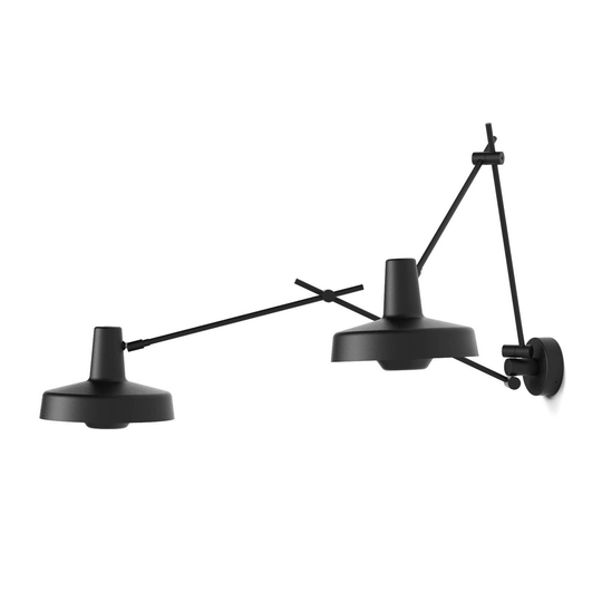 GRUPA Arigato vägglampa 2 lampor 70cm svart