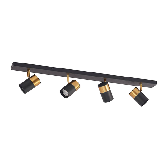 Arcchio Evaro takspotlight guldring bak 4 lampor