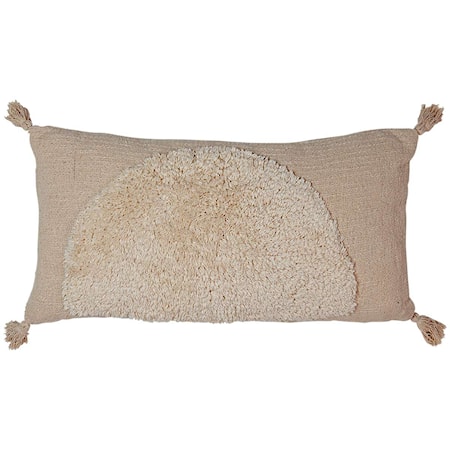 SUNrise Kuddfodral med Tofsar 30x60 cm Bomull Natur