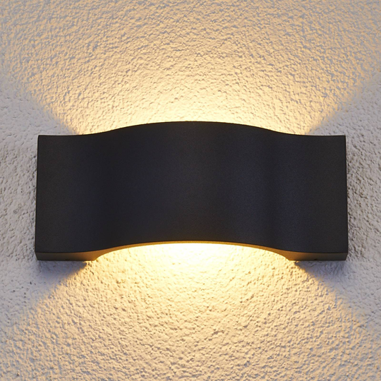LED-utomhusvägglampa Jace, grafit