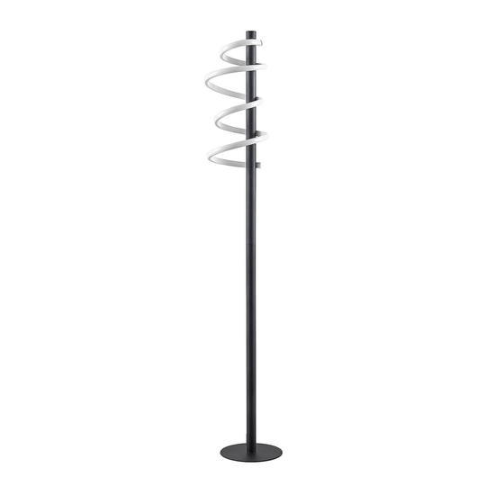 Lucande Kimri LED-golvlampa, spiralform