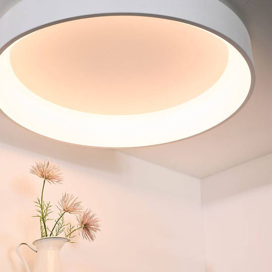 LED-taklampa Talowe, vit, Ø 80 cm