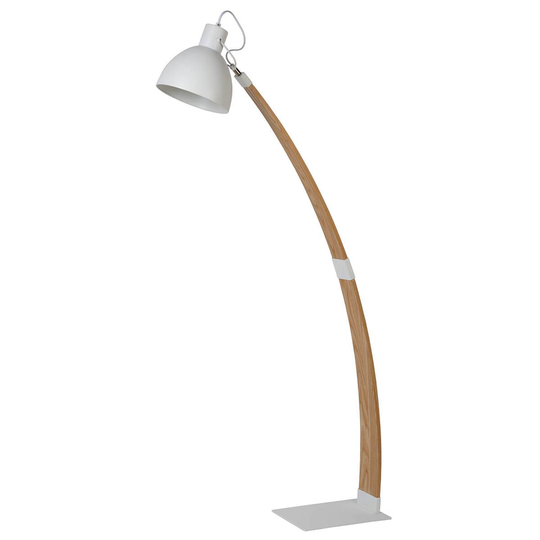 Flott golvlampa Curf med vit lampskärm