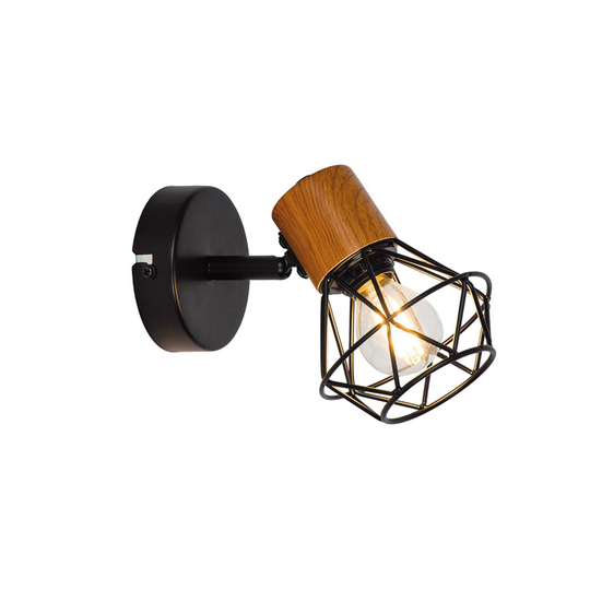 Vägglampa Vega med burskärm
