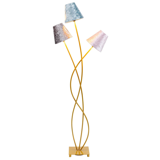 KARE Flexible Velvet Tre golvlampa mässing/färger