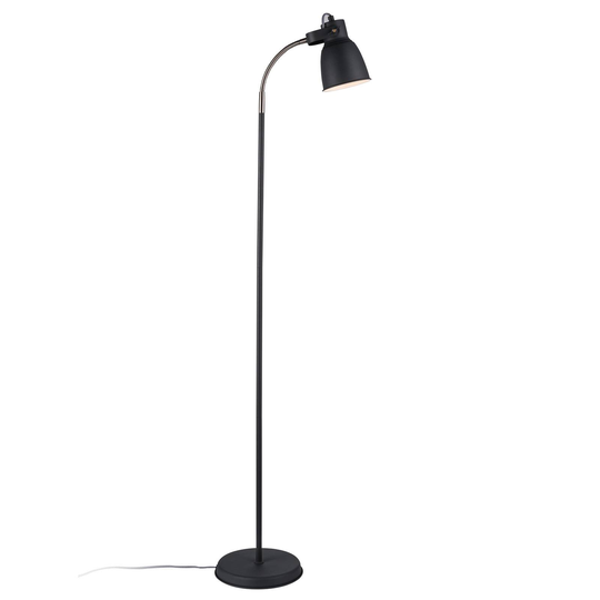 Golvlampa Adrian av metall, svart