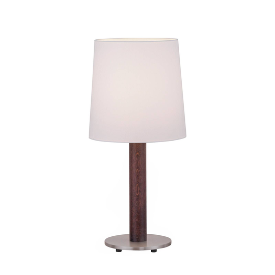 Rothfels Elif-bordslampa, vit cylinder ek mörk