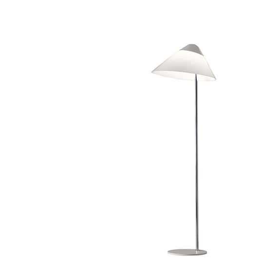 Pandul Opala MAXI Golvlampa Vit Topp, Vit Fot