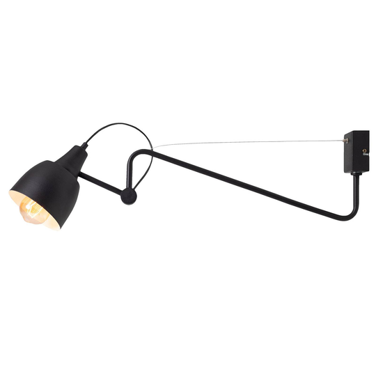 Vägglampa 1031 utskjutande del, svart