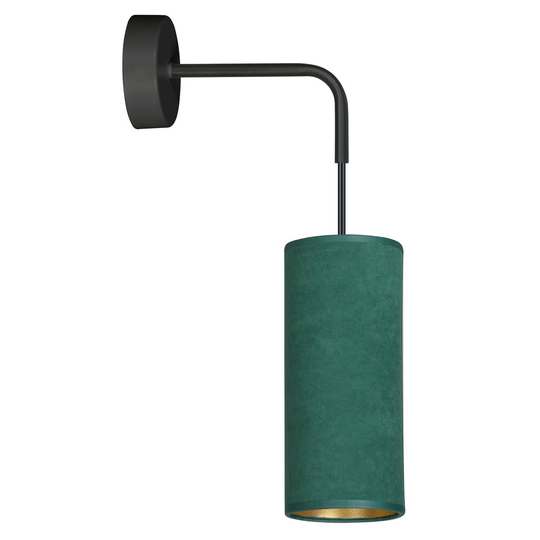 Vägglampa Joni, textil, 1 lampa grön-guld