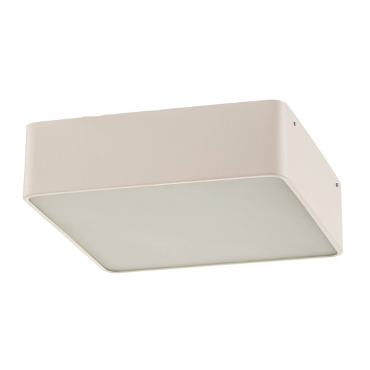 Taklampa Oro av stål och glas, vit, 25 cm