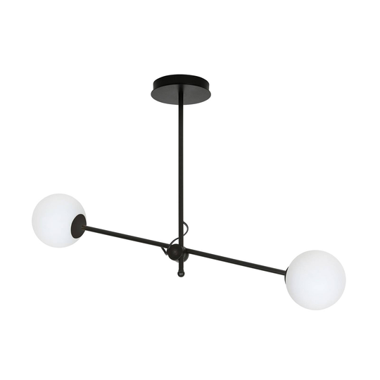 Taklampa Kabo, svart, 2 lampor