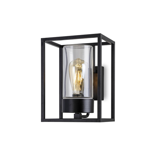 Utomhusvägglampa Cubic³ 3363 svart/klar