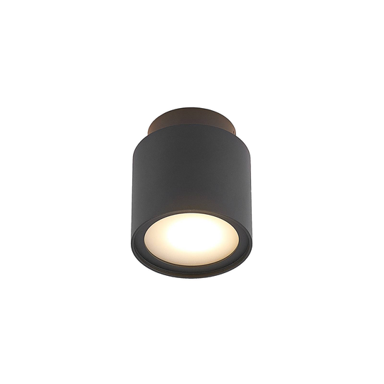 Arcchio Walisa LED-taklampa, mjölkglas, svart